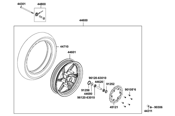 Framhjul - Skivbroms